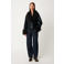 Modström faux fur jas met imitatiebontkraag - zwart