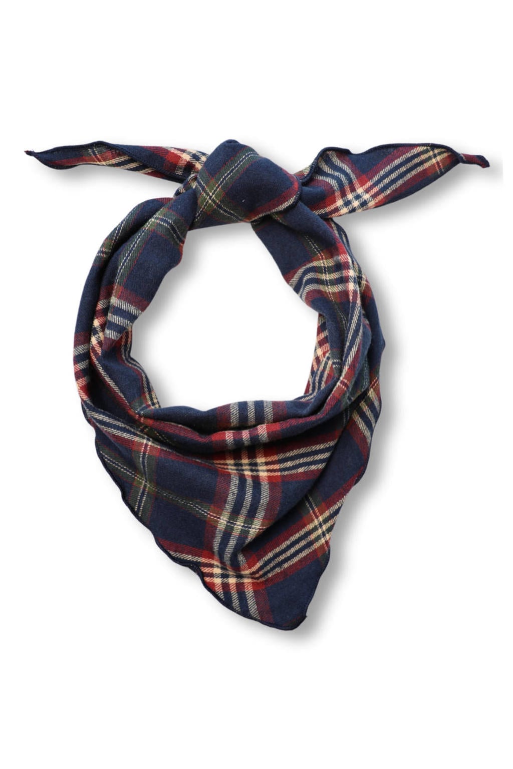 Bonnie Studios geruite bandana donkerblauw