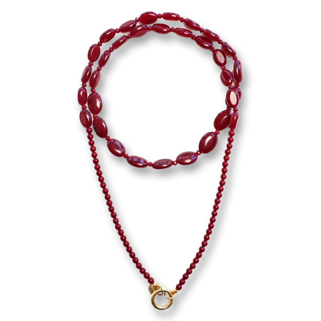 Bonnie Studios ketting Funky bordeauxrood