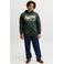 JACK & JONES PLUS SIZE regular fit hoodie met print - donkergroen