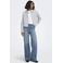ONLY Onldanielle Hw Wide Flare Dnm Rea wide leg jeans - lichtblauw