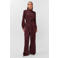 Studio AMAYA blouse met ceintuur en stippen - donkerrood