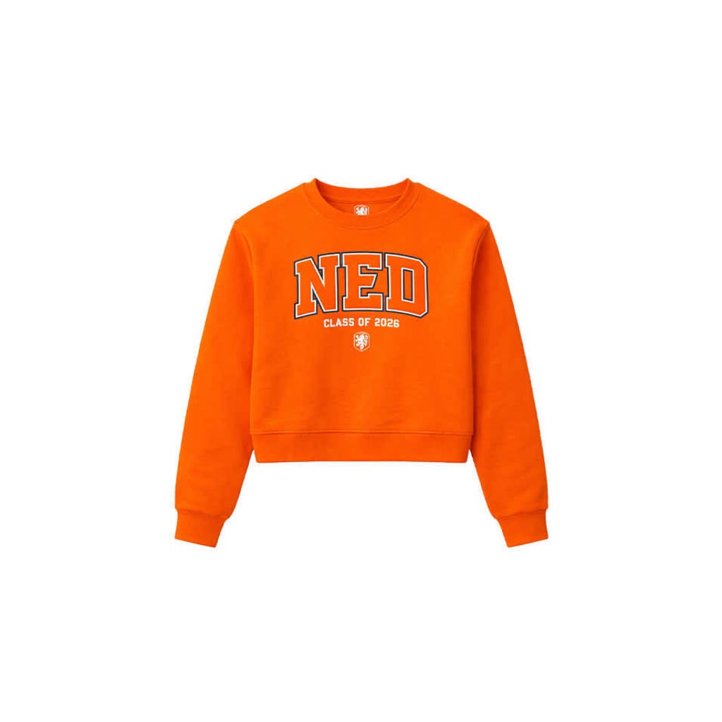 KNVB Nederlands Elftal Crop Sweater Vrouwen Oranje