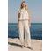 VERO MODA ballon gebloemde casual broek - ecru