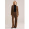 WE Fashion viscose blazer met krijtstreep - bruin