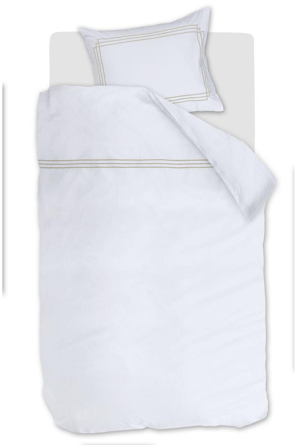 Riviera Maison katoenen 1-persoons dekbedovertrek 140x220 cm - zand