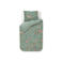 Pip Studio perkalen gebloemd 1-persoons dekbedovertrek 140x220 cm - groen