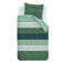 Riviera Maison katoenen gestreepte 1-persoons dekbedovertrek 140x220 cm - blauw groen