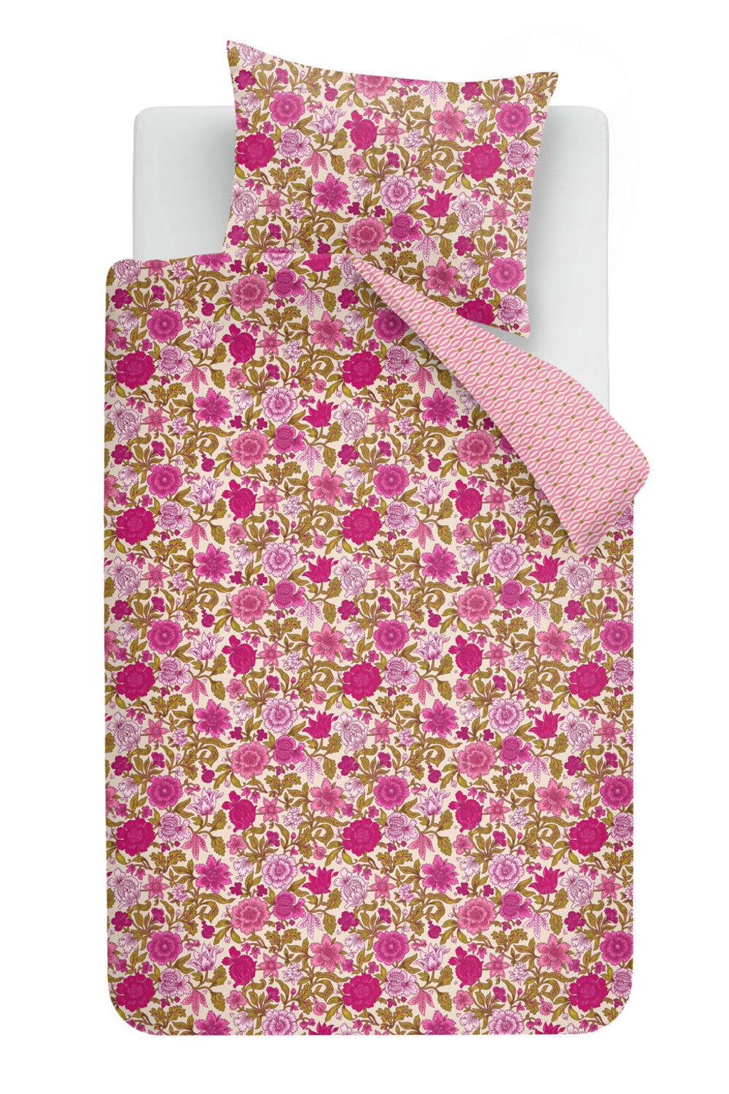 Oilily katoen-satijnen gebloemd 1-persoons dekbedovertrek 140x220 cm - multi