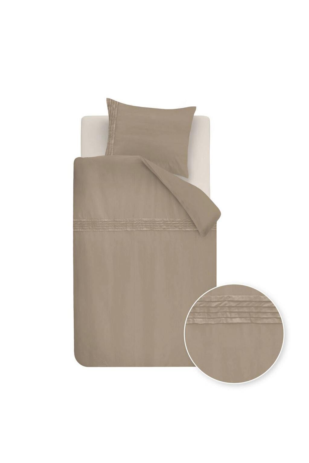 Beddinghouse katoenen 1-persoons dekbedovertrek 140x220 cm - taupe
