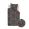 Beddinghouse velours gebloemd 1-persoons dekbedovertrek 140x220 cm - donkerrood