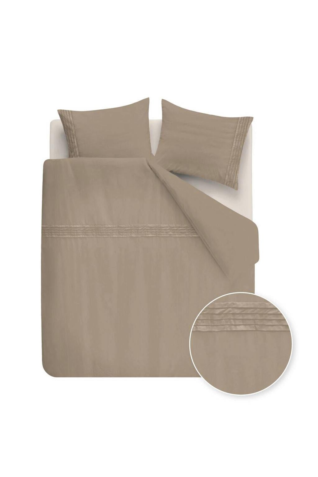 Beddinghouse katoenen lits-jumeaux dekbedovertrek 240x220 cm - taupe
