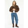 Est'seven trenchcoat met wol - bruin