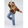 Est'seven teddy jas met print - cognac