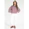 Est'seven gestreepte blouse - donkerrood
