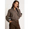 Freebird geruite blouse - bruin