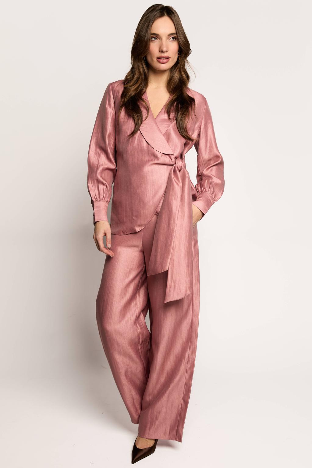 Freebird wide leg broek - roze