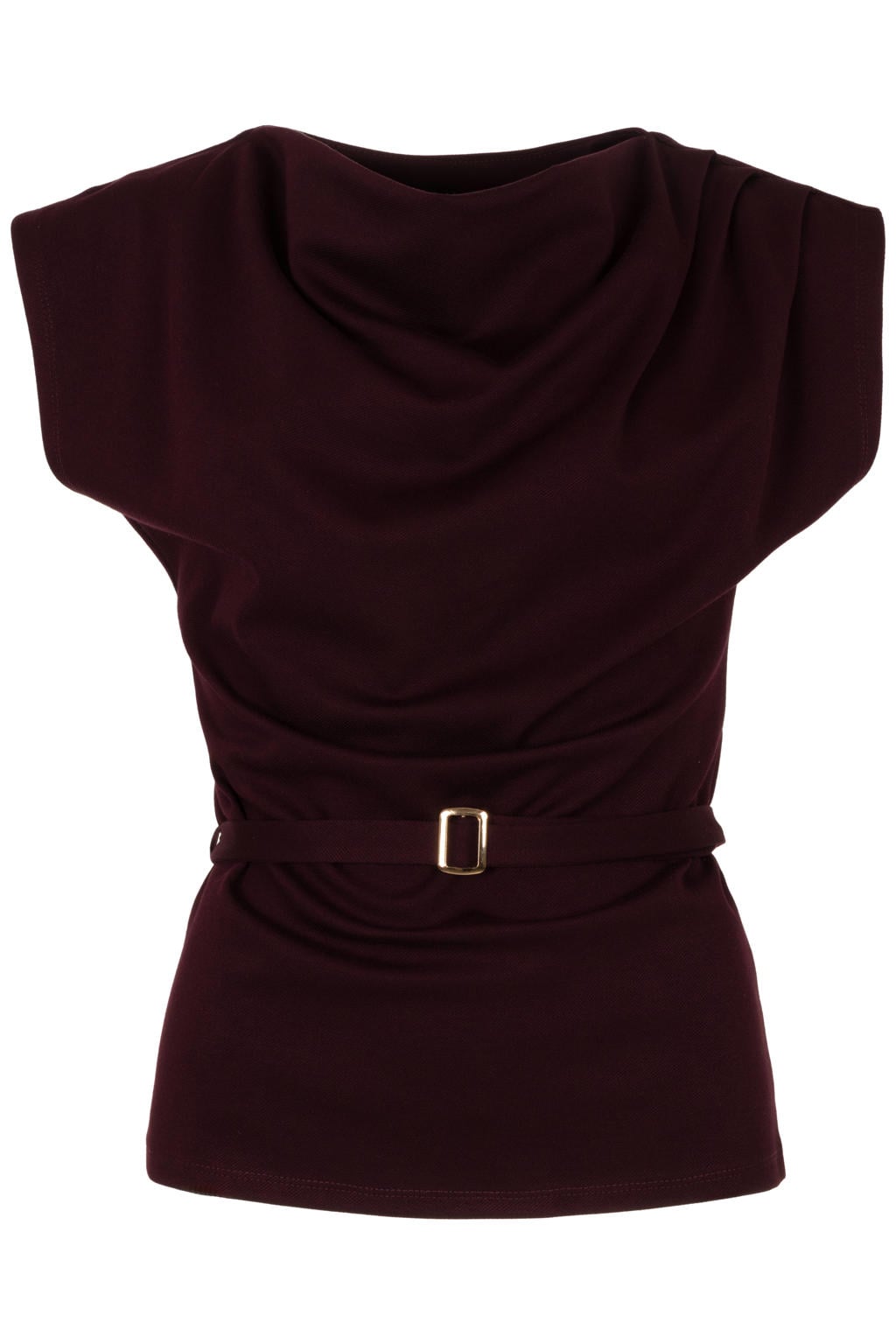 dames Freebird top van viscose met effen, korte mouwen en ronde hals