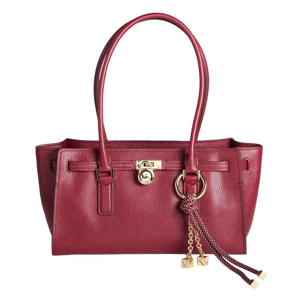 Michael Kors leren schoudertas Hamilton donkerrood