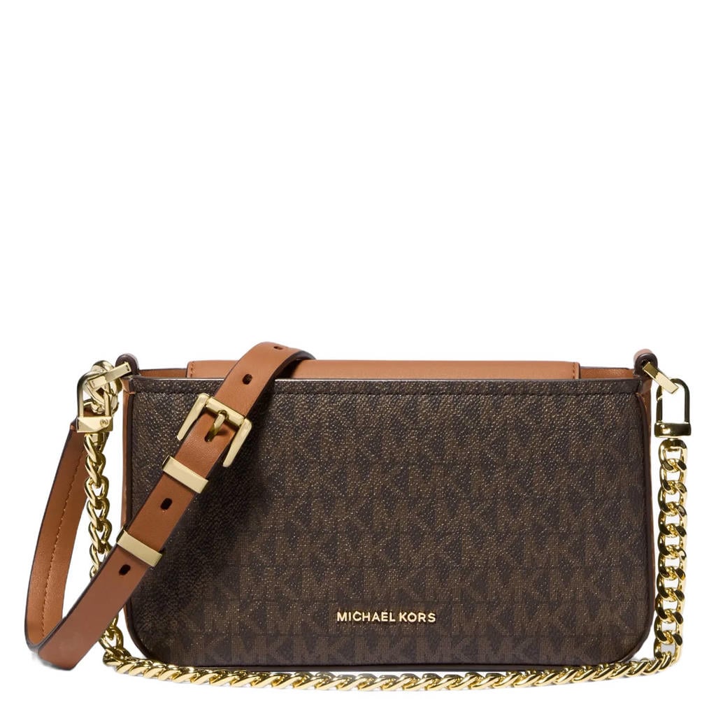Michael Kors crossbody tas Bryant met logoprint donkerbruin