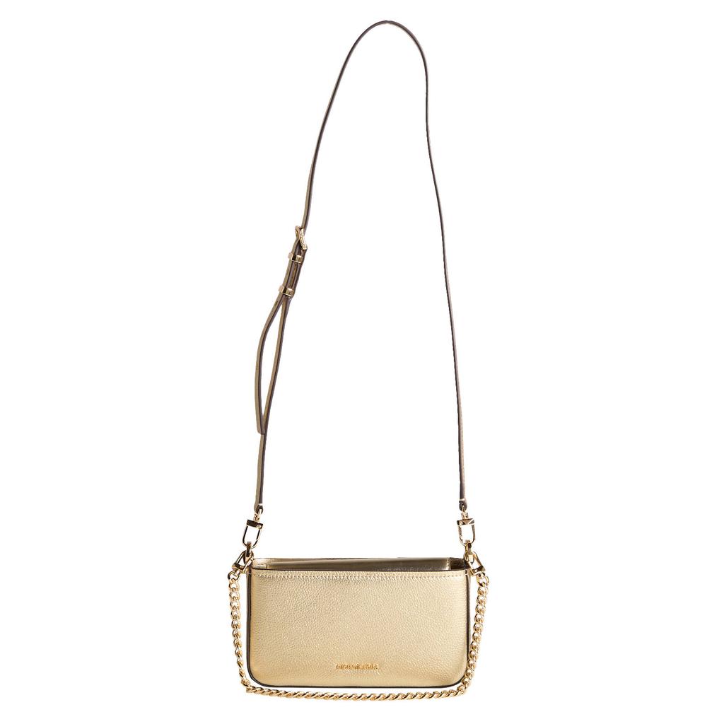 Michael Kors leren crossbody tas Bryant goudkleurig