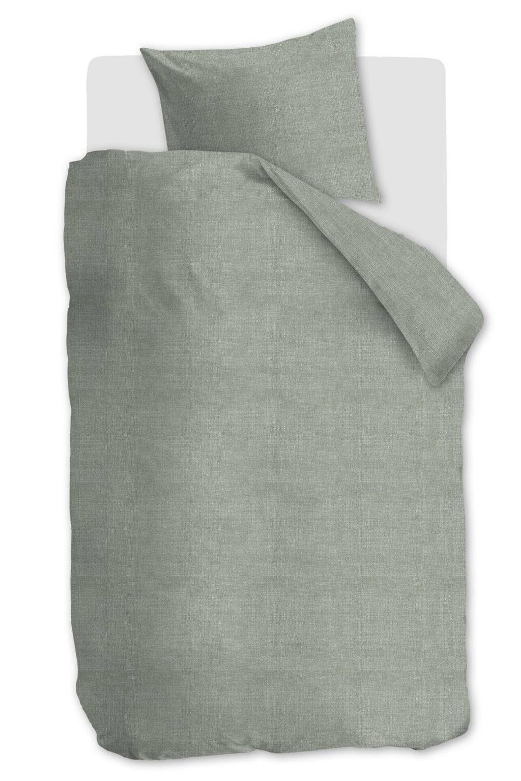 Ambiante katoenen 1-persoons dekbedovertrek 140x220 cm - groen
