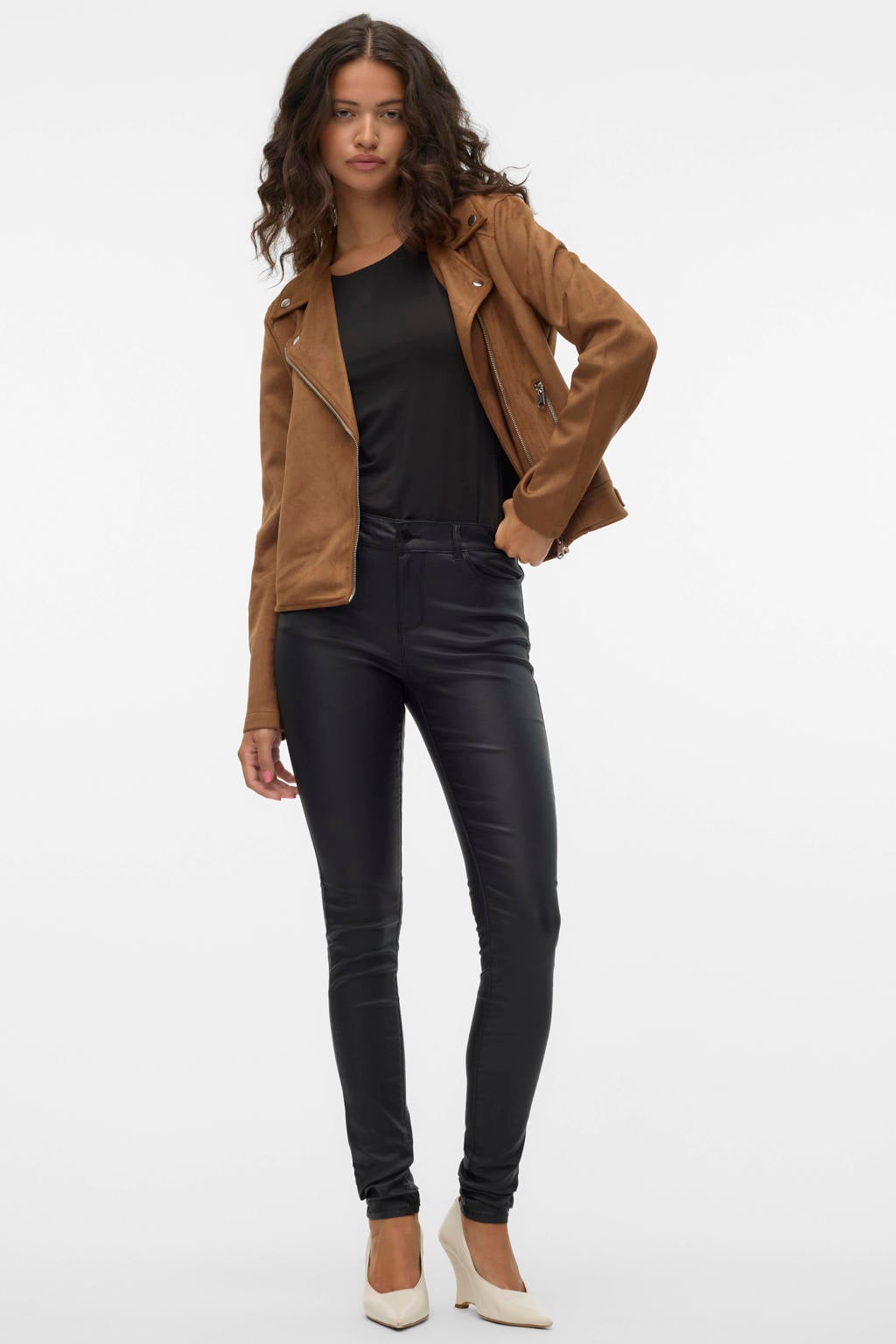 VERO MODA bikerjack - cognac