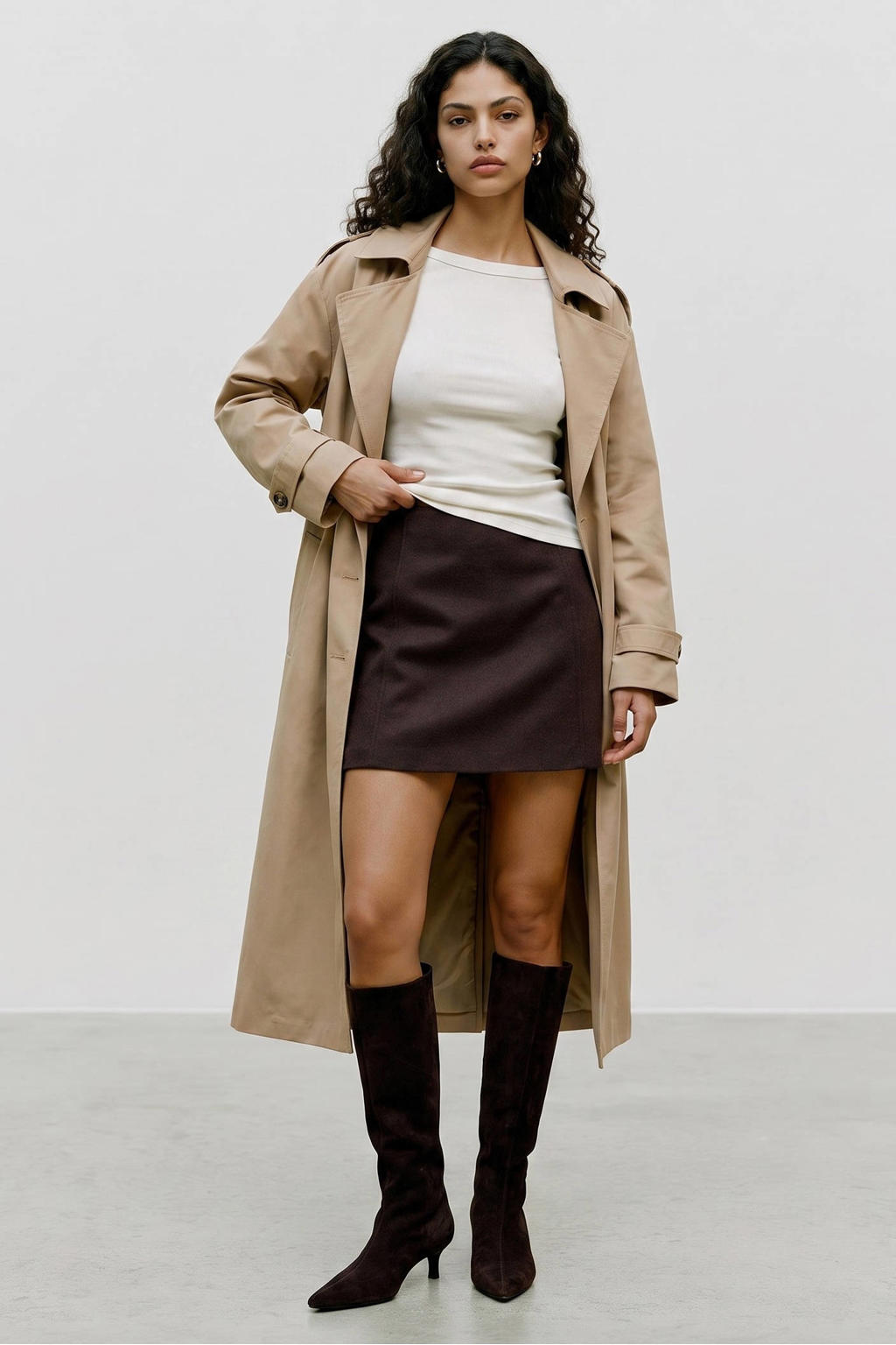 VERO MODA korte rok - bruin