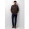 State of Art katoenen gebreid quilted vest - donkerbruin
