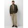State of Art regular fit geruit overshirt met wol - moss green/cream
