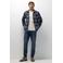 State of Art regular fit geruit overshirt - dark-blue/medium-grey