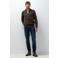 State of Art katoenen gebreid vest - donkerbruin
