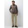 State of Art regular fit pied-de-poule overhemd - brown/dark brown