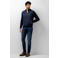 State of Art katoenen gebreid quilted vest - donkerblauw