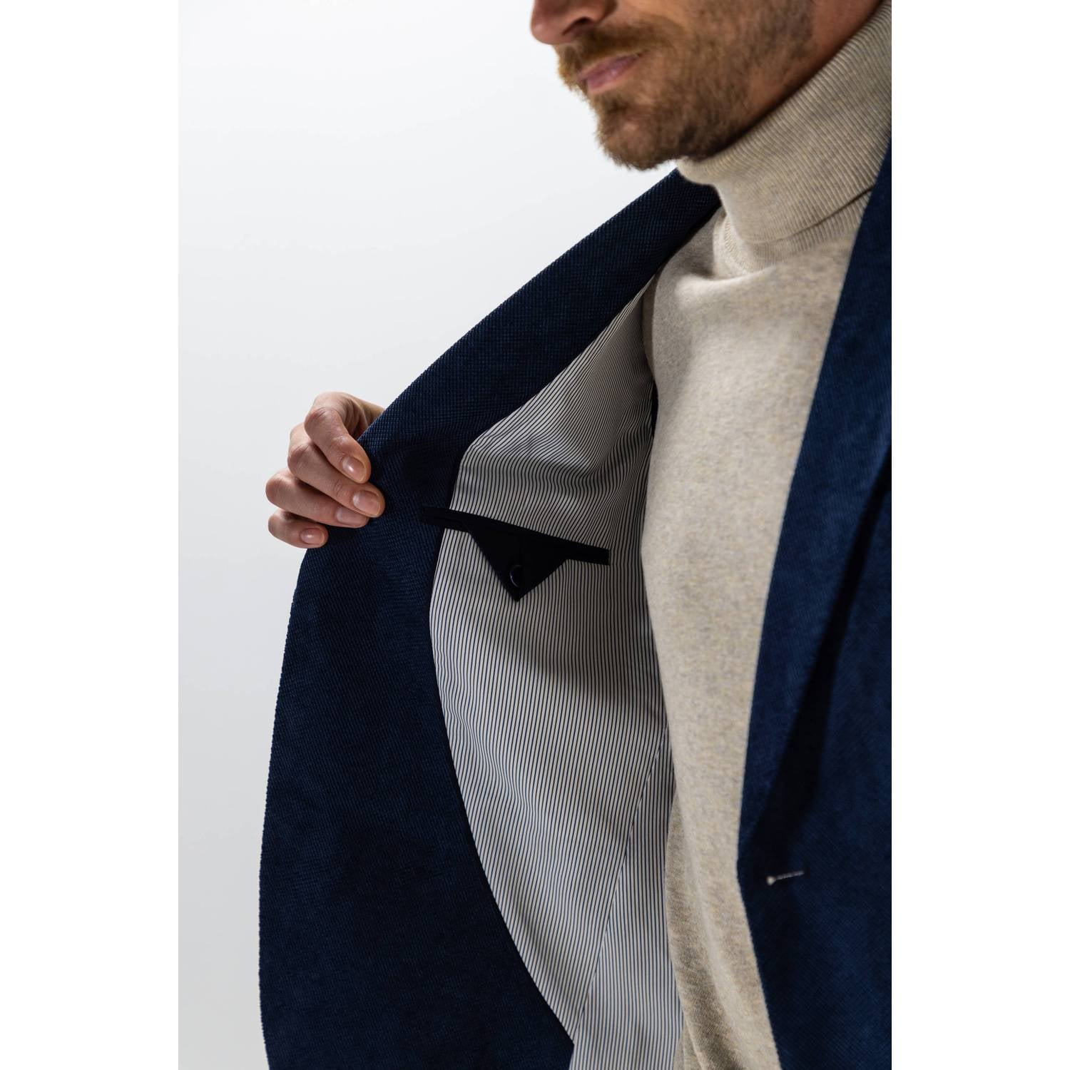 State of Art regular fit colbert donkerblauw
