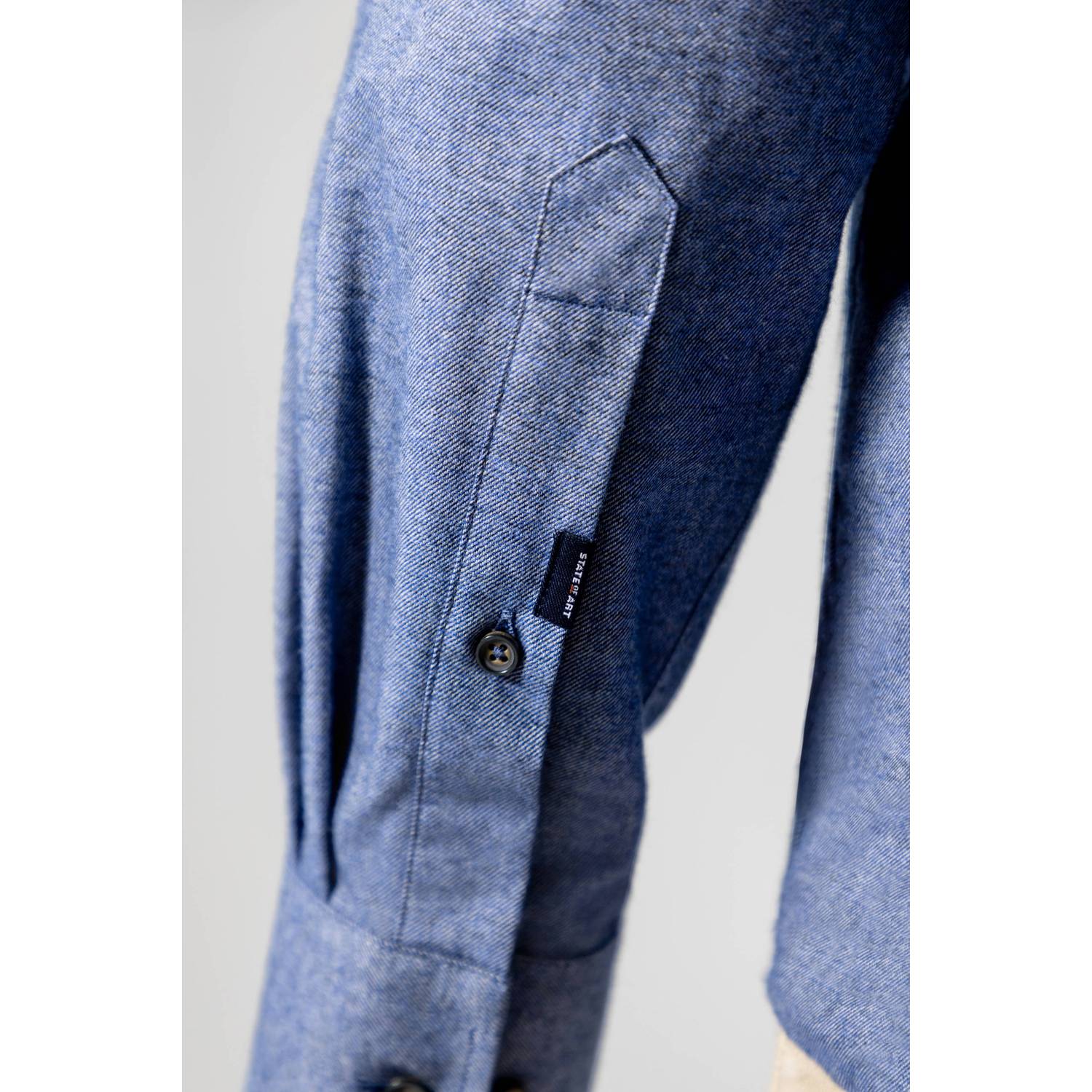State of Art regular fit casual twill overhemd dark-blue white