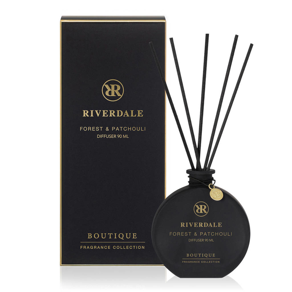 Riverdale geurstokjes Boutique - Forest & Patchouli zwart - 90 ml