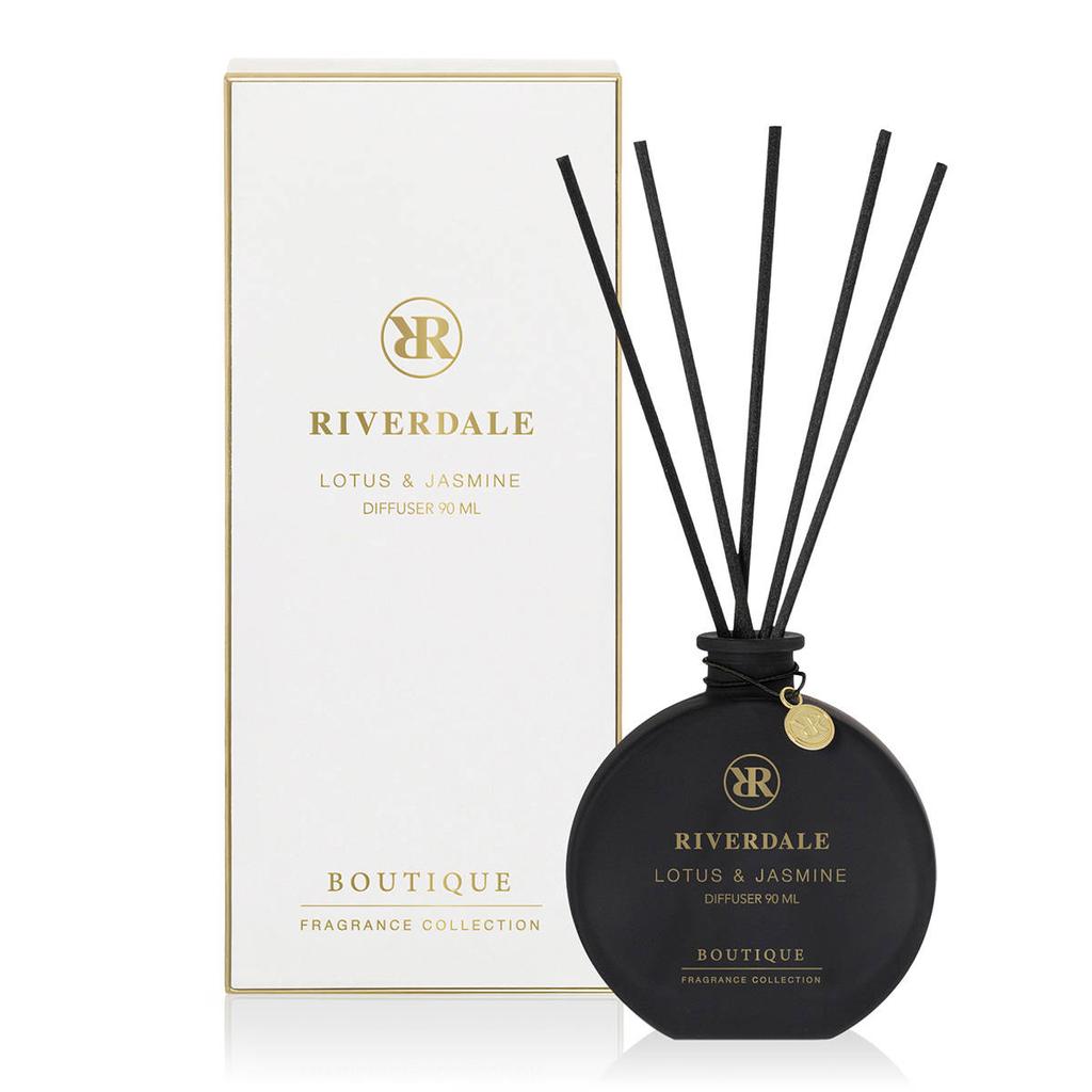 Riverdale geurstokjes Boutique - Lotus & Jasmine wit - 90 ml