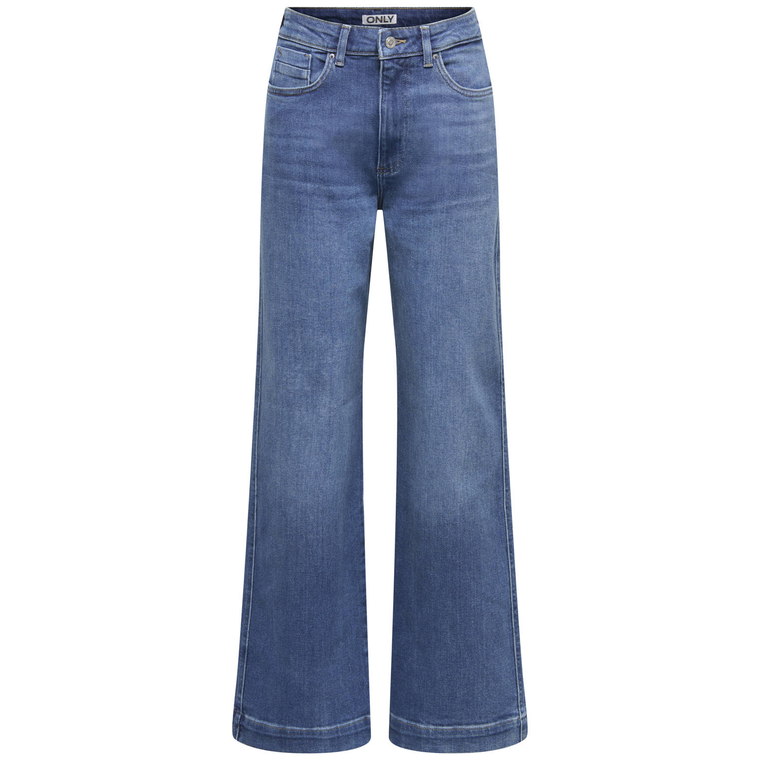 ONLY wide leg jeans middelblauw