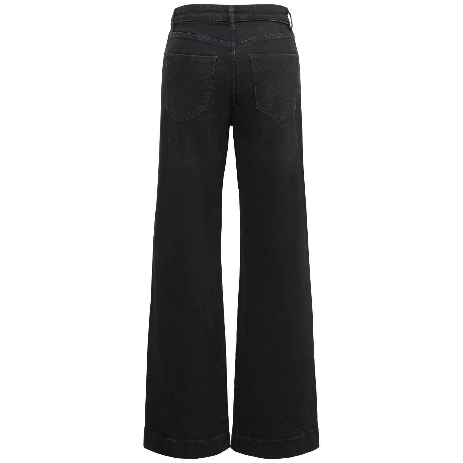 ONLY Onlally Hw Wide Leg Dnm Box jeans zwart