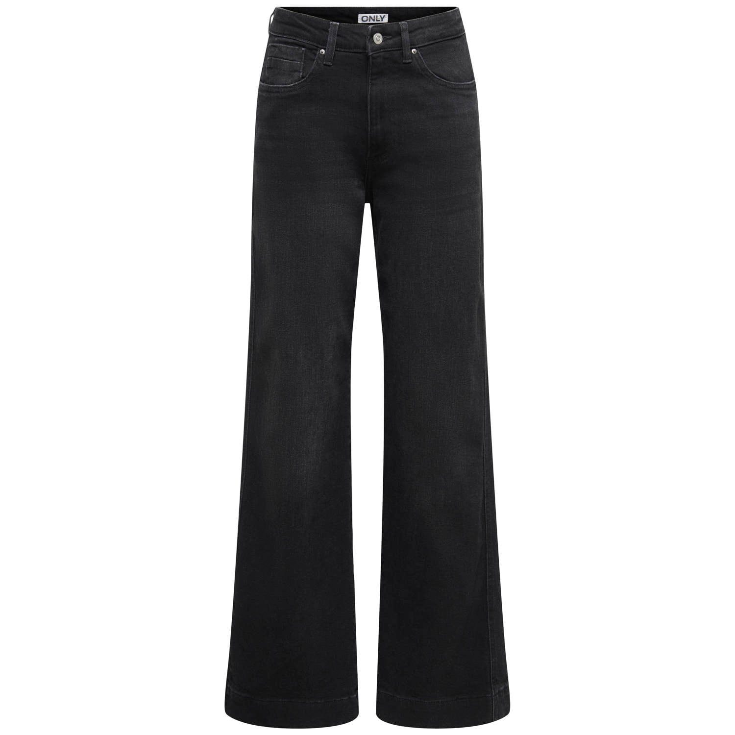 ONLY Onlally Hw Wide Leg Dnm Box jeans zwart