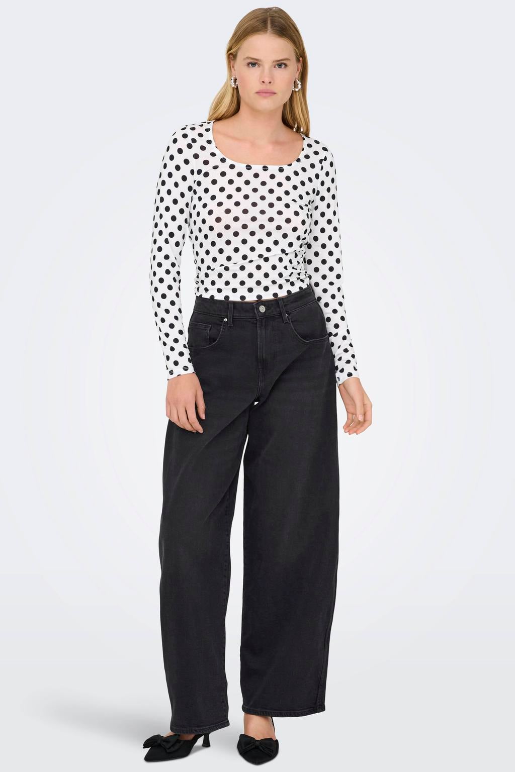 ONLY Onltammie Hw Barrel Dnm Epp barrel jeans - zwart