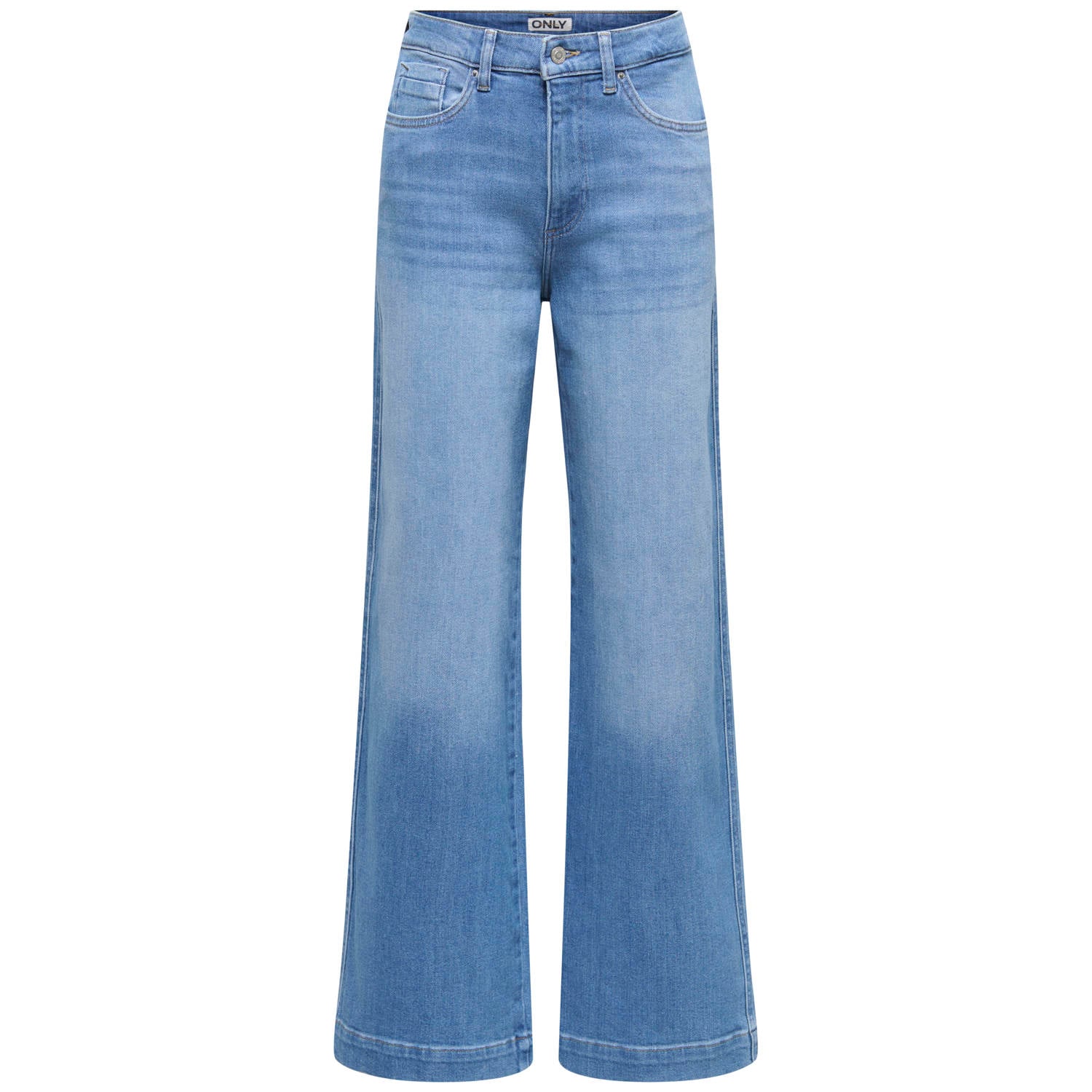 ONLY Onlally Hw Wide Leg Dnm Box jeans lichtblauw