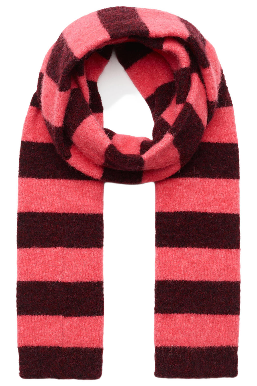 CKS gestreepte sjaal Scoison rood