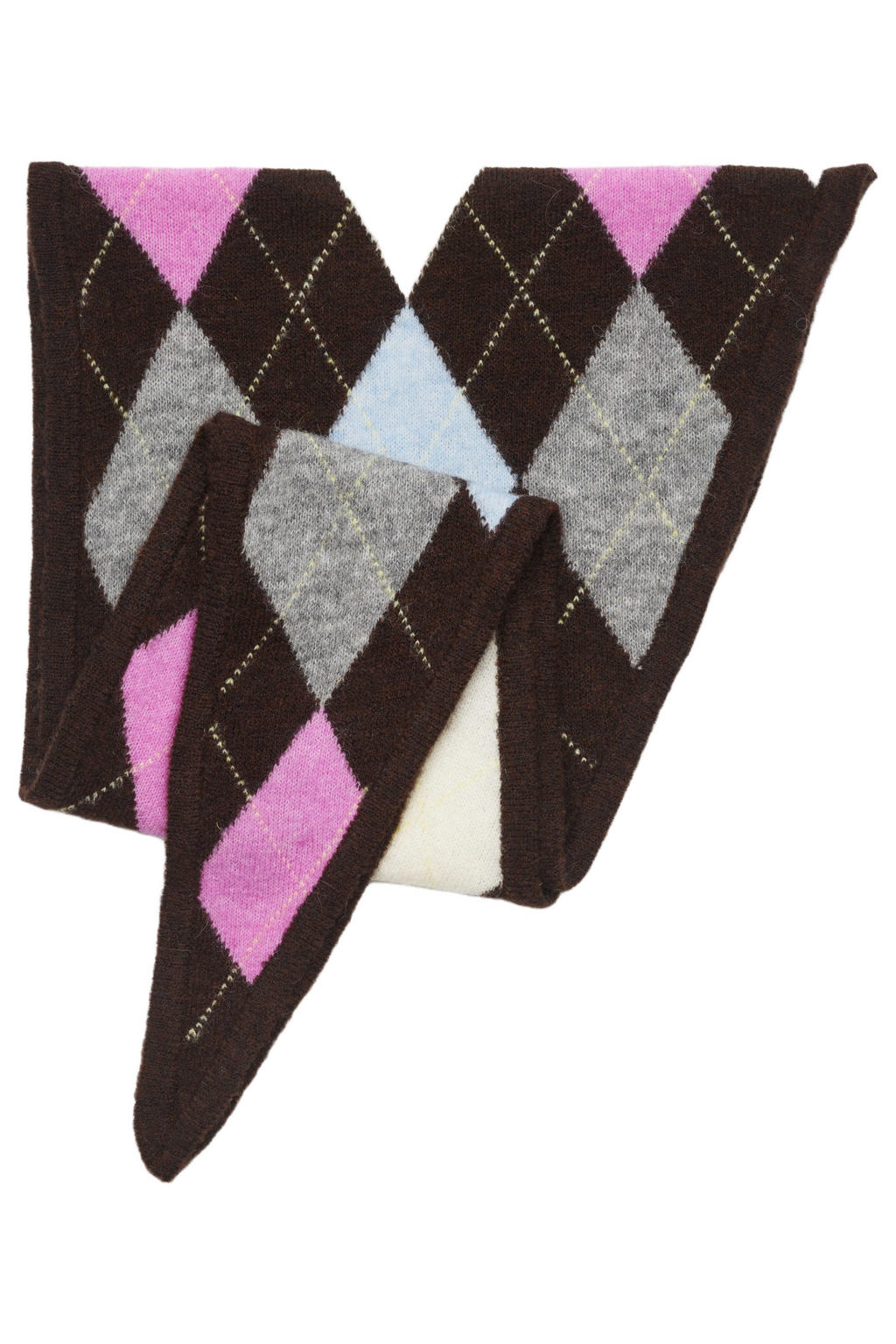 CKS geruite triangle scarf Grandana zwart