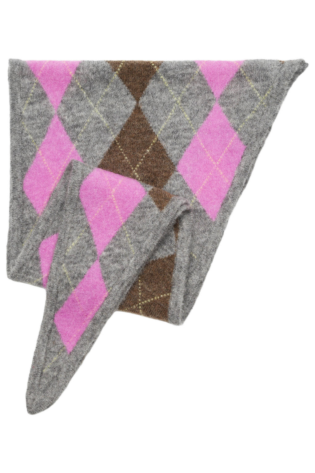 CKS geruite triangle scarf Grandana grijs