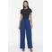 VILA high waist wide leg gebreide casual broek - blauw