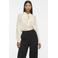 VILA relaxed fit top met ruches - beige