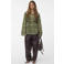 VERO MODA x Wehkamp geruite blouse met ceintuur - groen