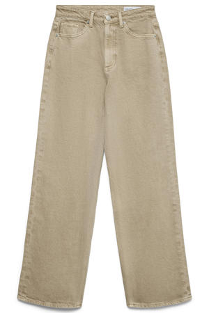 VMTESSA high waist wide leg jeans - beige